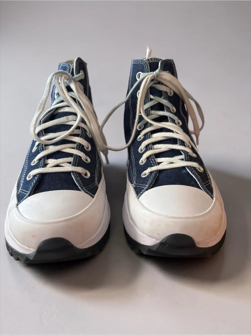 Converse Run Star Legacy CX High Top Platform Sneakers Navy Men 10 Women 11.5